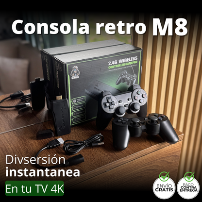 Consola Retro M8 — Diversión instantánea en tu TV 4K