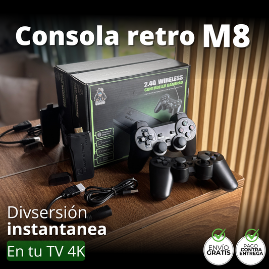 Consola Retro M8 — Diversión instantánea en tu TV 4K