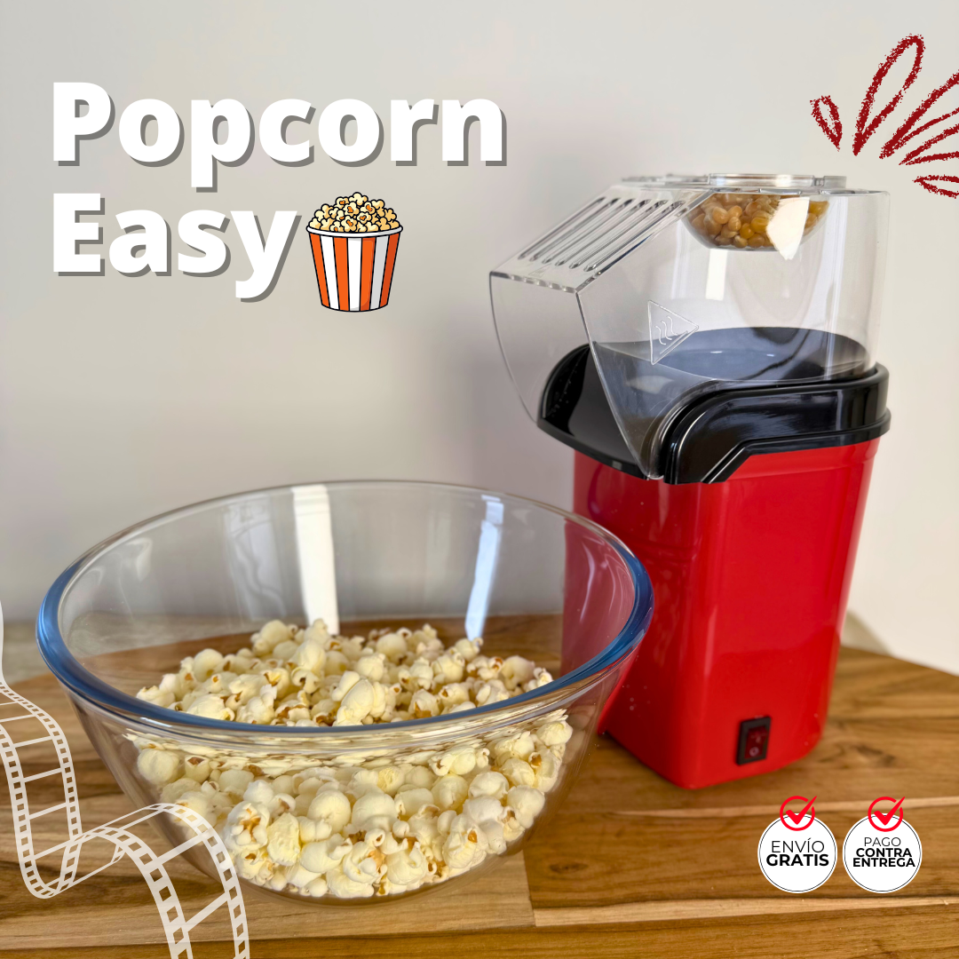 Popcorn Easy — Disfruta palomitas perfectas sin aceite, sin complicaciones.