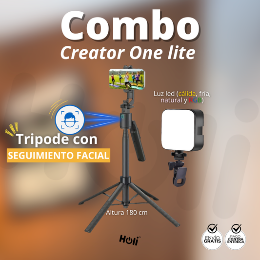 Creator One Lite – Trípode de Seguimiento + Luz Portatil